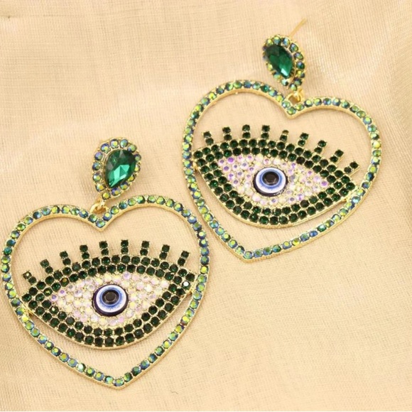 Evil Eye Earrings - Picture 4 of 8